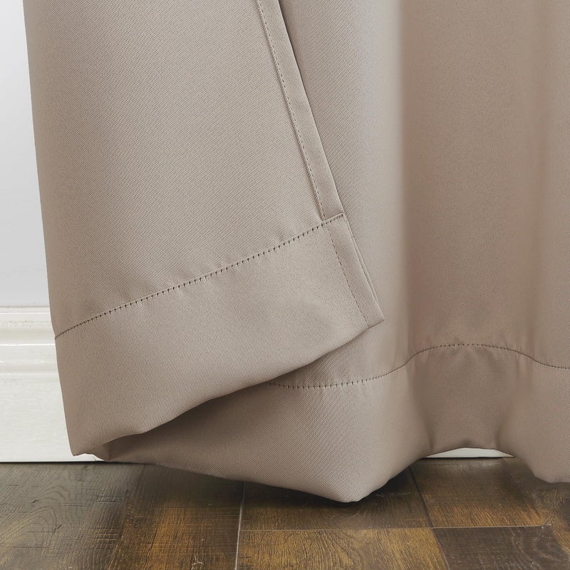 Sun Zero Easton Energy Saving Blackout Tab Top Curtain Panel, 40" x 95", Stone - Image 3